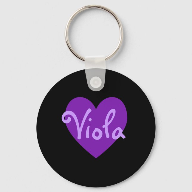 Viola in Purple Key Ring (Front)