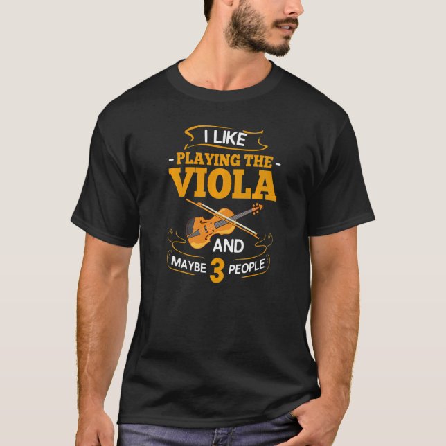 Viola Instrument Music Notes Player Lesson Beginne T-Shirt (Front)