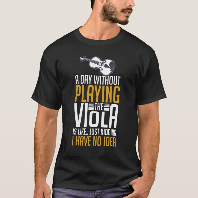 Viola Instrument Music Notes Player Lesson Beginne T-Shirt (Front)