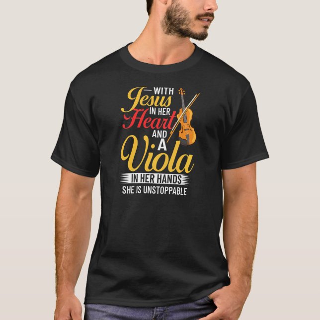 Viola Instrument Music Notes Player Lesson Beginne T-Shirt (Front)