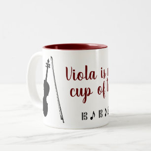 Viola is My Cup of Tea (dark red) Mug