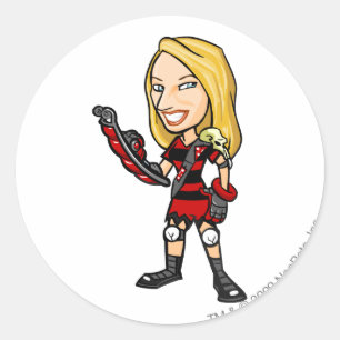 Viola Krawk Island Staff Player Classic Round Sticker