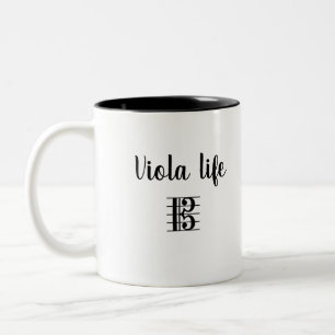 Viola Life Alto Clef Music Two-Tone Coffee Mug