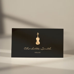 Viola Minimalistic Gold Elegant Business Card