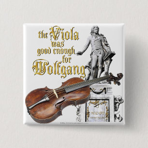 Viola & Mozart 15 Cm Square Badge