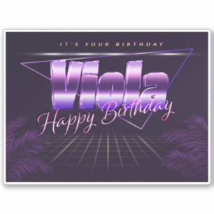Viola Name First name lila retro Sticker Birthday