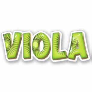 Viola Name Kiwi Design Sticker