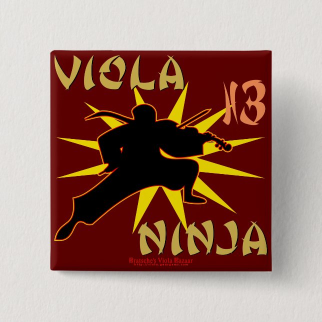 Viola Ninja 15 Cm Square Badge (Front)