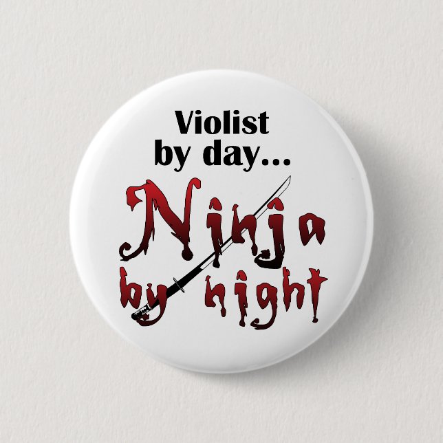 Viola Ninja 6 Cm Round Badge (Front)