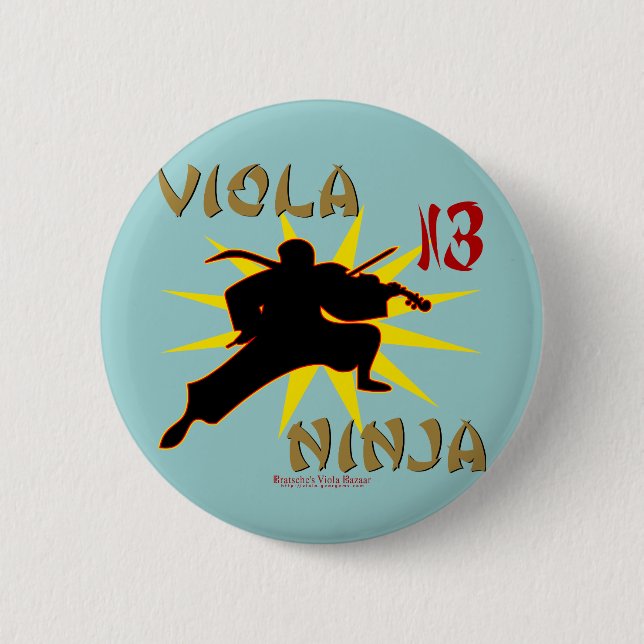 Viola Ninja 6 Cm Round Badge (Front)