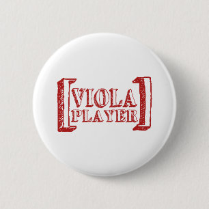 Viola Player 6 Cm Round Badge
