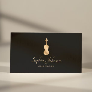 Viola Teacher Gold Professional  Business Card
