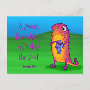 Viola the monster, w/quote postcard