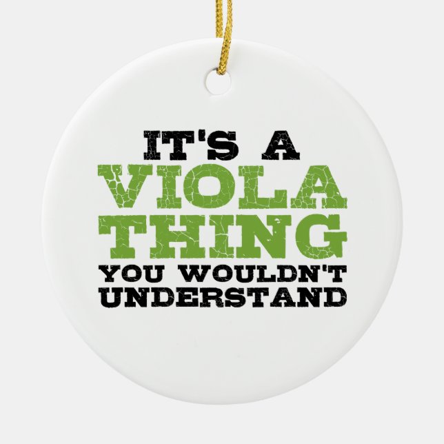 Viola Thing Ceramic Tree Decoration (Front)