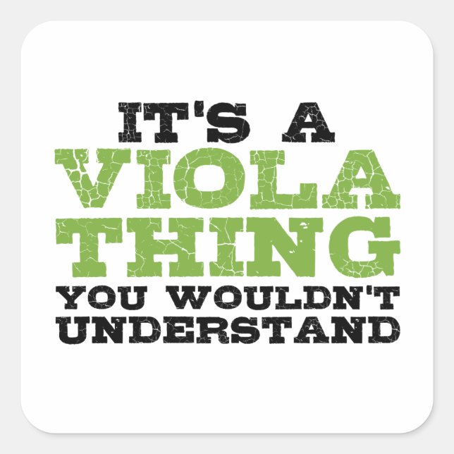 Viola Thing Square Sticker (Front)