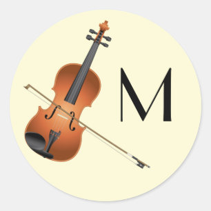 Viola Violin Music Teacher Musician Classic Round Sticker