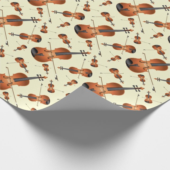 Viola Violin Music Teacher Musician Wrapping Paper (Corner)