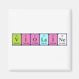 Violaine periodic table name magnet