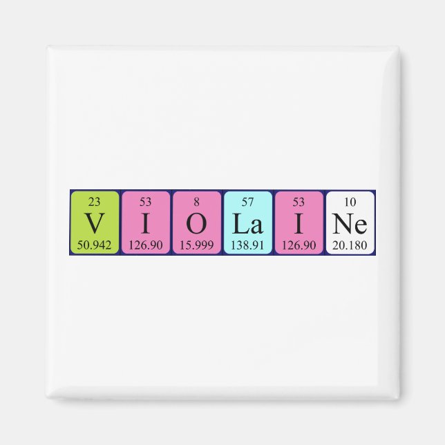 Violaine periodic table name magnet (Front)