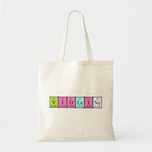 Violaine periodic table name tote bag