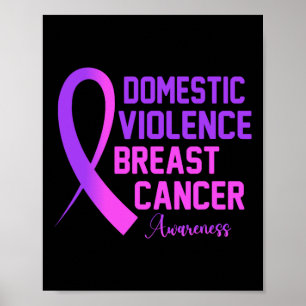 Violence And Breast Cancer Awareness Month Poster