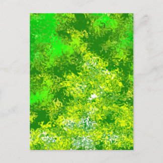 Violent Green Abstract Postcard