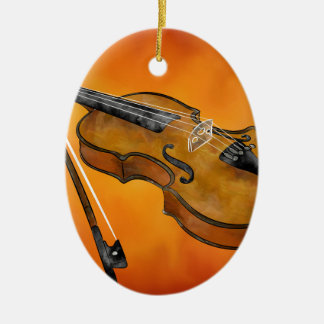 Violessina V1 - instrumental painting Ceramic Tree Decoration