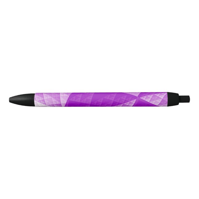 Violet abstract pattern black ink pen (Front)