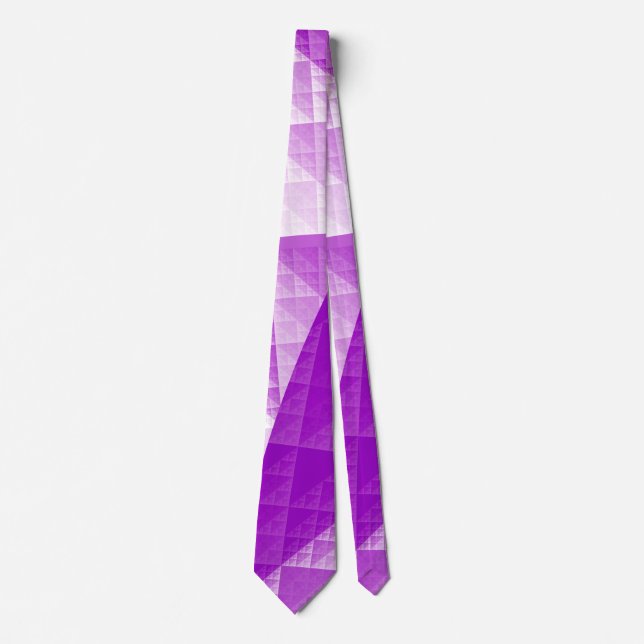 Violet abstract pattern tie (Front)