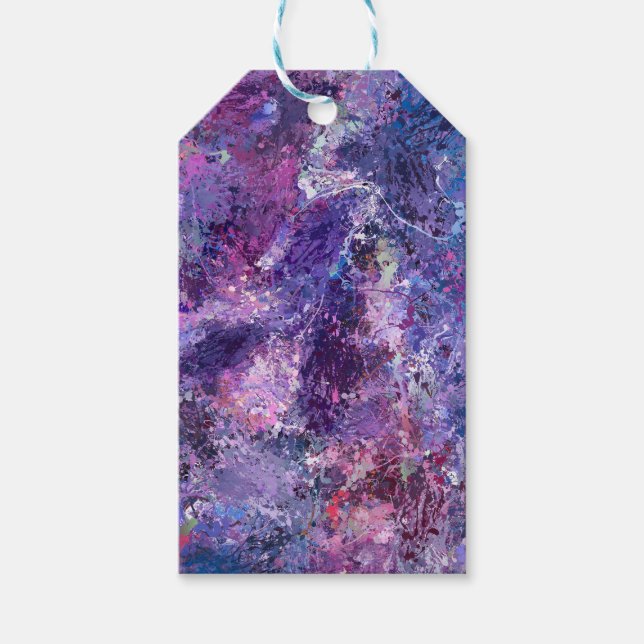 Violet abstraction gift tags (Front)