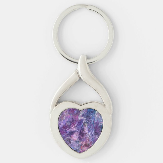 Violet abstraction key ring (Front)