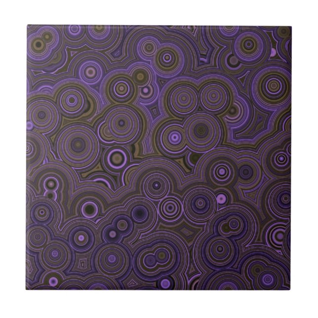 Violet Agate Flow – Elegant Abstract Pattern Tile (Front)