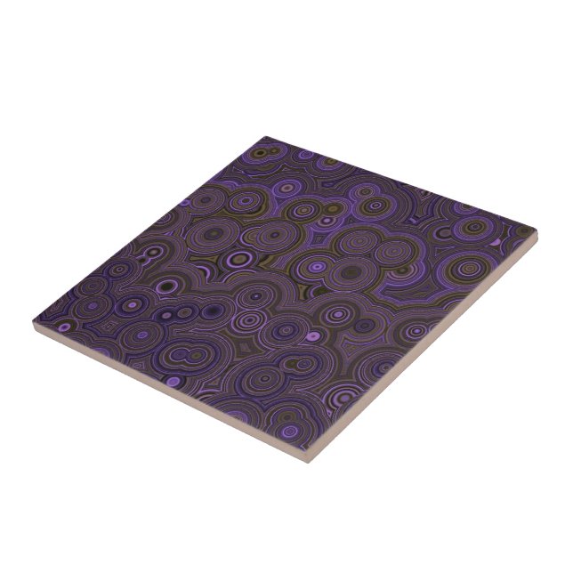 Violet Agate Flow – Elegant Abstract Pattern Tile (Side)