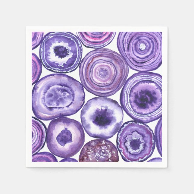 Violet agate pattern napkin (Front)