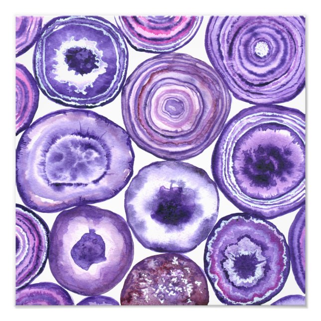 Violet agate pattern photo print (Front)