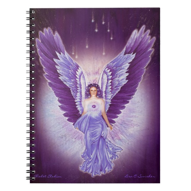 Violet Amethyst Angel Notebook (Front)