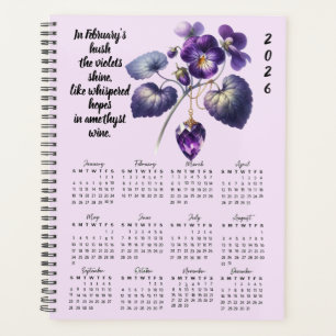 Violet & Amethyst February Verse – 2026 Full-Year  Planner