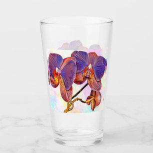 violet and amber orchid glass