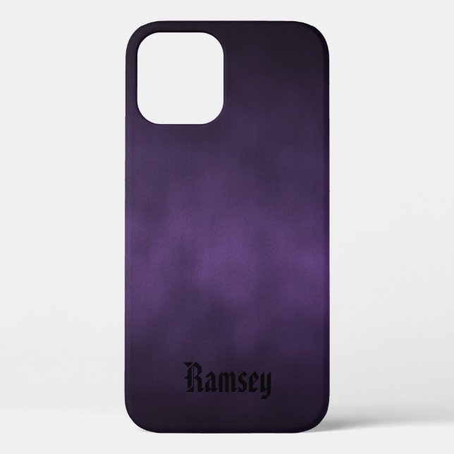 Violet and Black Goth Art with Your Name Case-Mate iPhone Case (Back)
