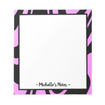 Violet and Black Personalised Notepad