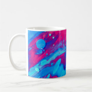 Violet and blue abstract painting coffee mug