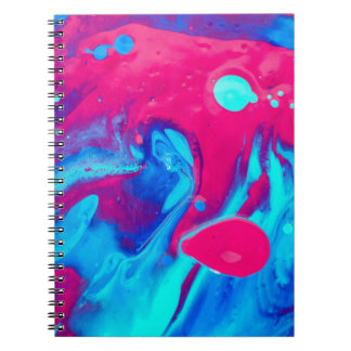 Violet and blue abstract painting notebook