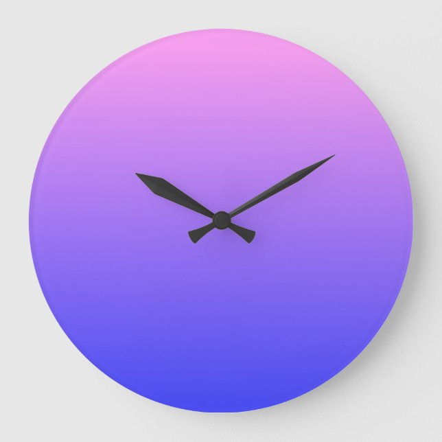 Violet and Blue Gradient  Large Clock (Front)