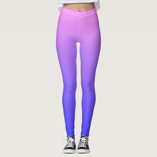 Violet and Blue Gradient Leggings (Front)