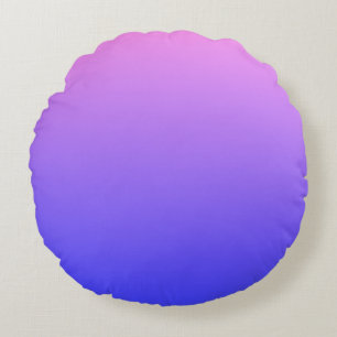 Violet and Blue Gradient Round Cushion