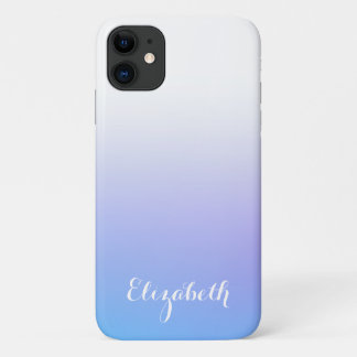 Violet and blue ombre design iPhone 11 case