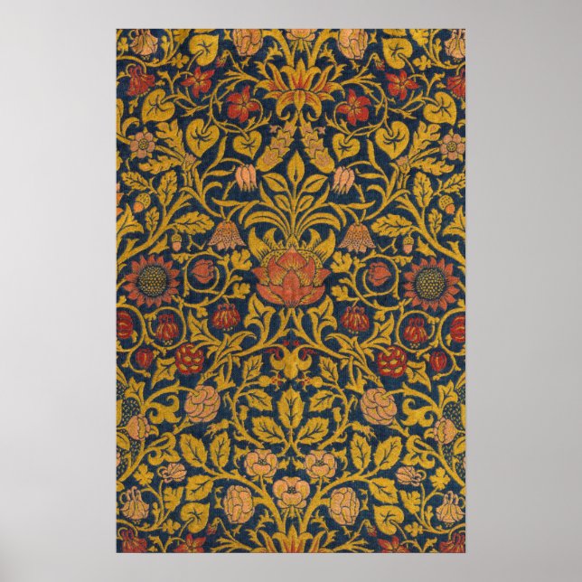 Violet and Columbine by William Morris Poster (Front)