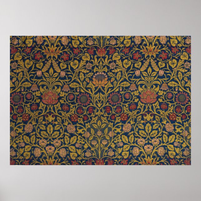 Violet and Columbine by William Morris Poster (Front)