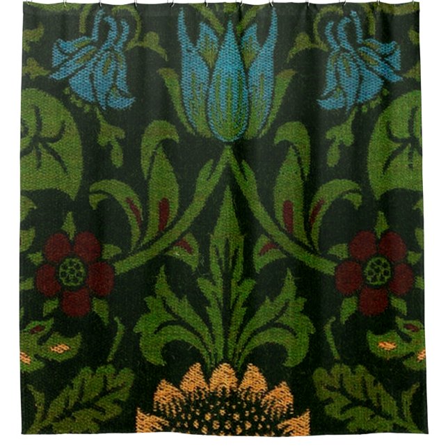 Violet And Columbine By William Morris Shower Curtain (Front)