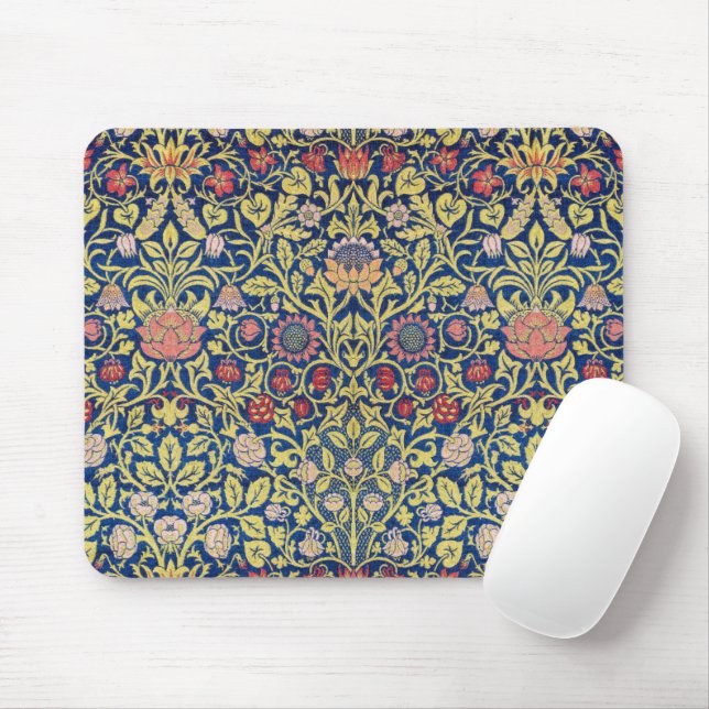 Violet and Columbine, William Morris Mouse Mat (With Mouse)